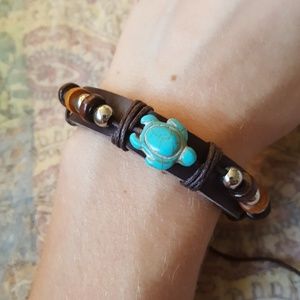 Leather Turtle Bracelet
